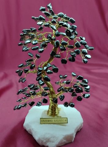 Drzewko szczcia z hematytu